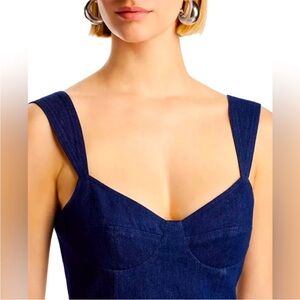 NWT Aqua Denim Blue Sleeveless Dress Corset